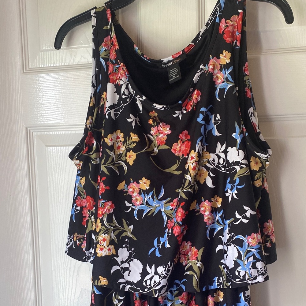 Robert Louis Black and Red Floral Dress - Picture 2 of 7